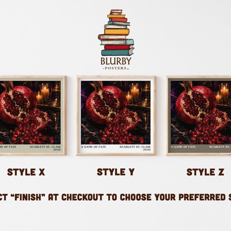 A Game of Fate literary print in frame leaning in hallway – fantasy wall art