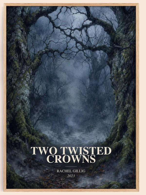 Two Twisted Crowns watercolour book poster by Rachel Gillig – framed literary art print