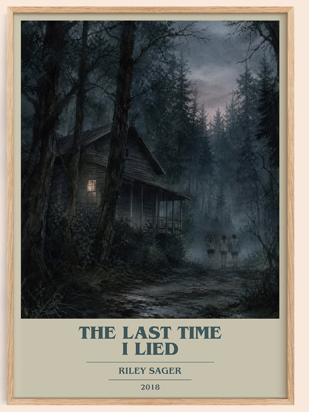 The Last Time I Lied book cover book poster by Riley Sager – framed literary art print