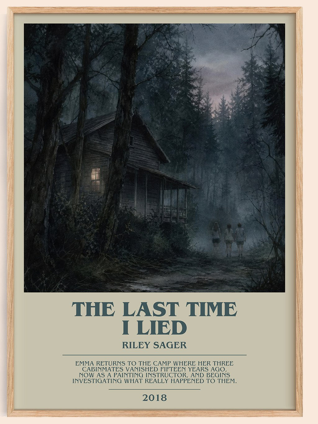 The Last Time I Lied bookish book poster by Riley Sager – framed literary art print