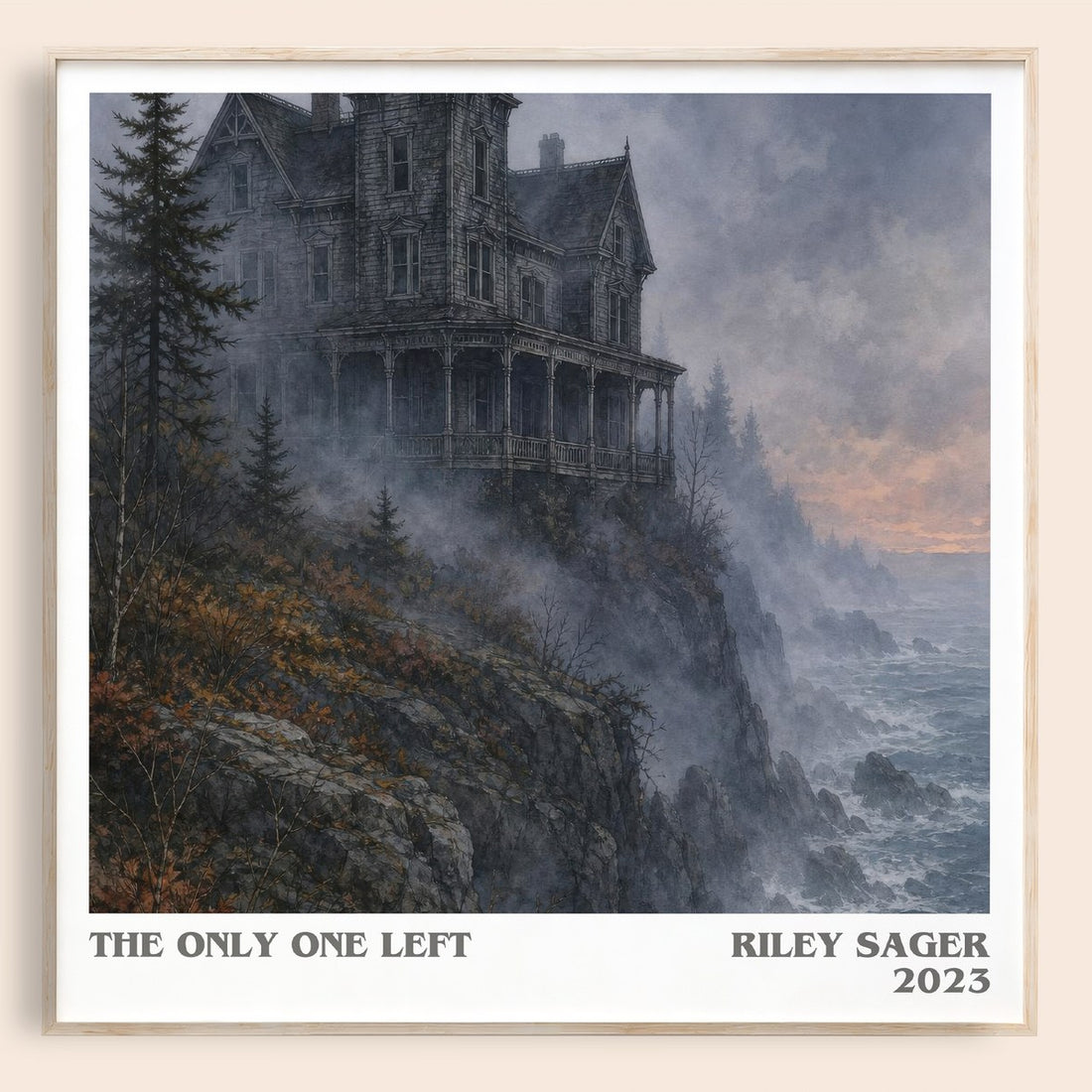 The Only One Left literary book poster by Riley Sager – framed literary art print