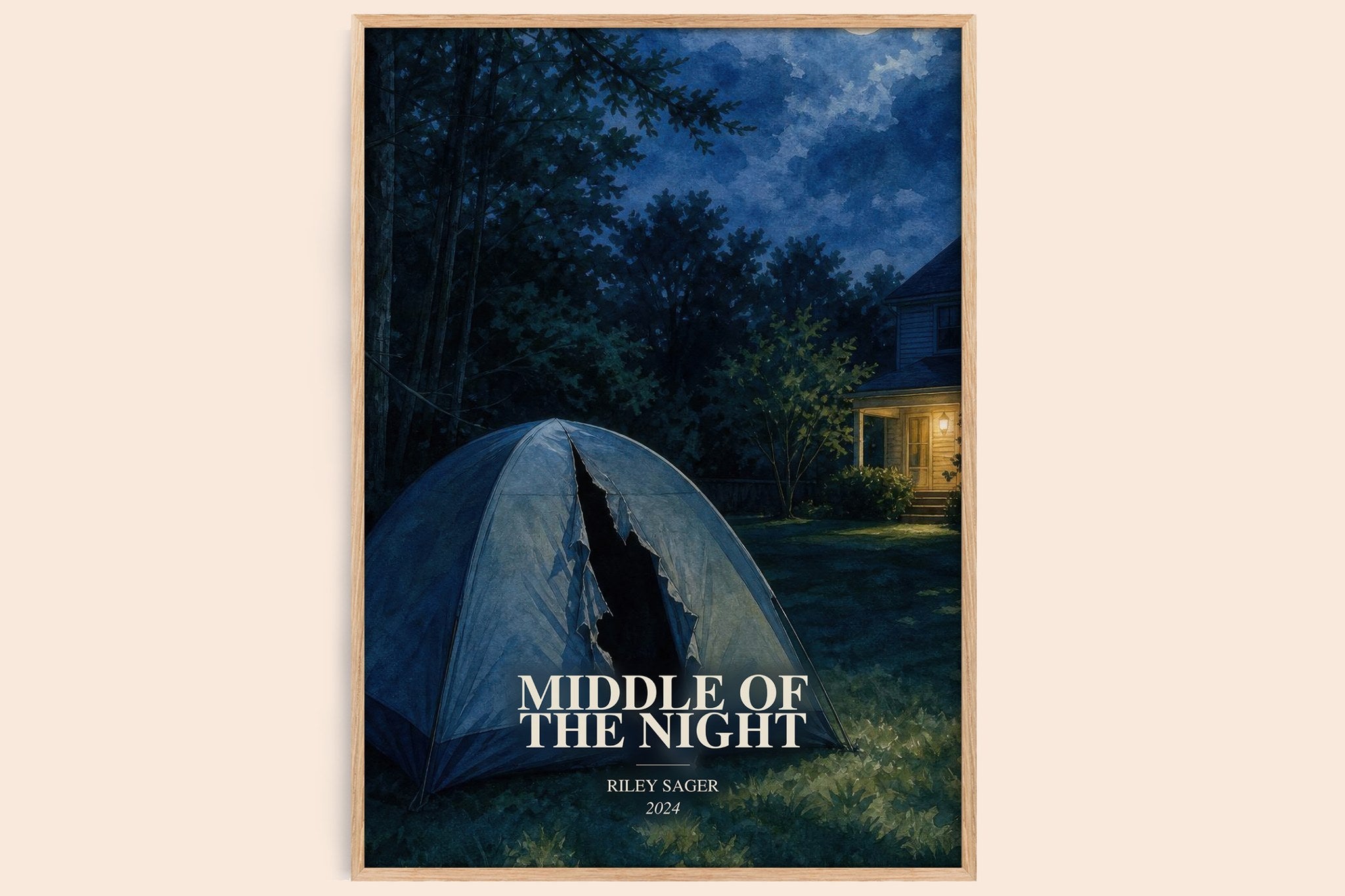 Middle of the Night Book Watercolour Illustration by Riley Sager