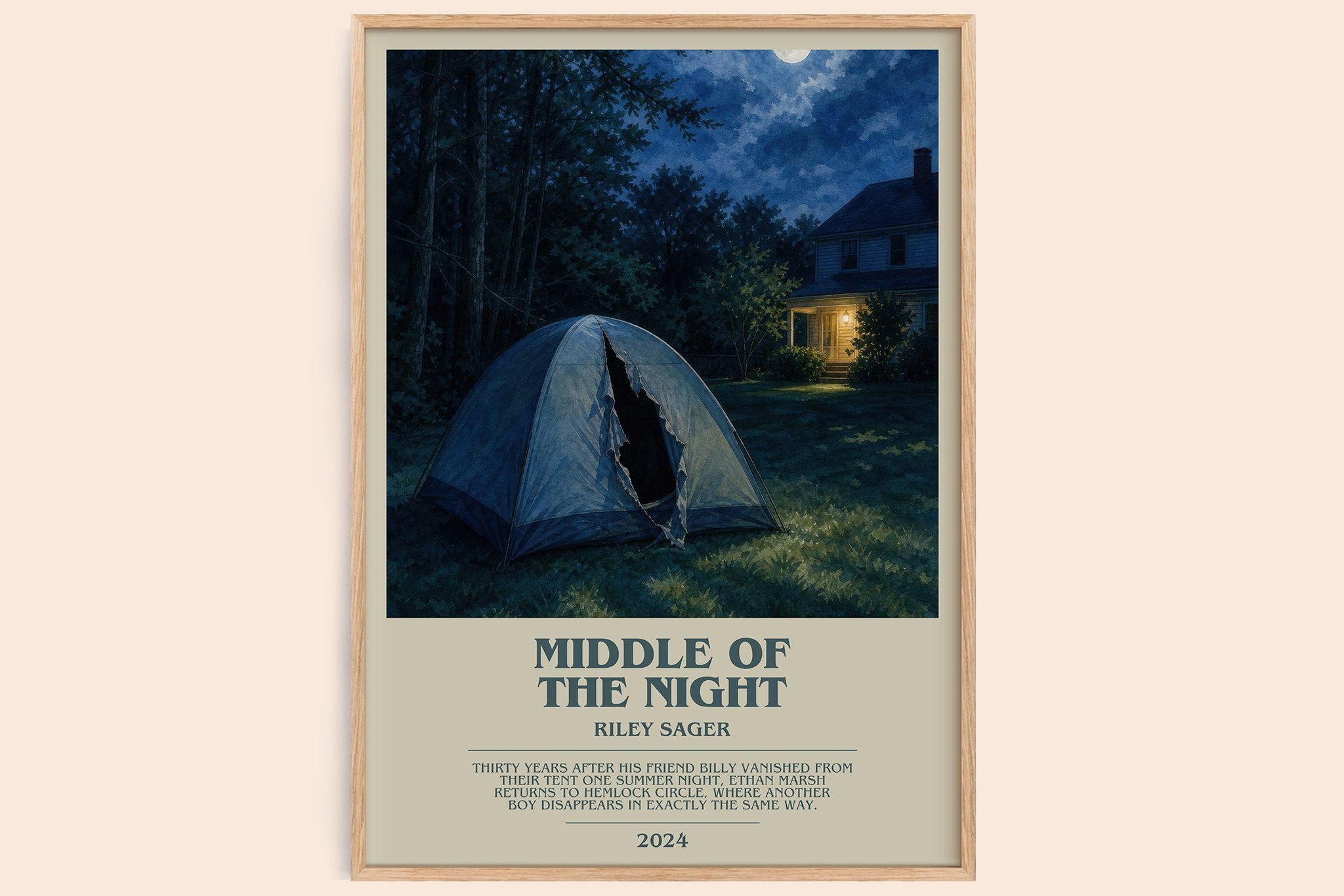 Middle of the Night Bookish Wall Art by Riley Sager