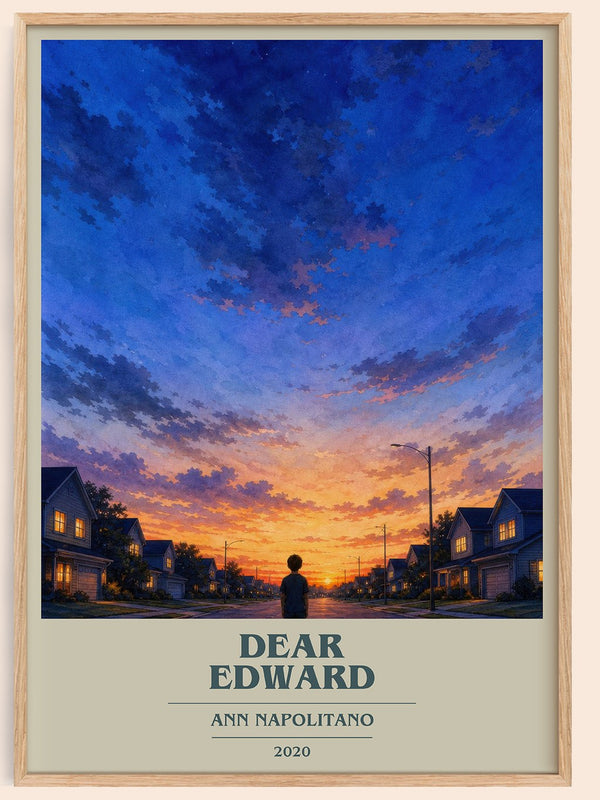 Dear Edward book cover book poster by Ann Napolitano – framed literary art print