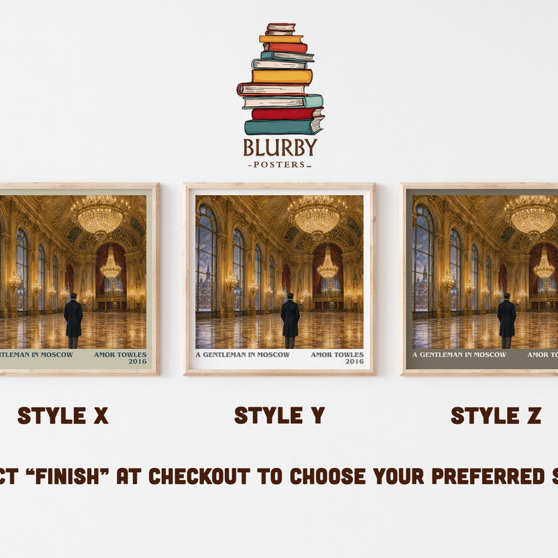A Gentleman in Moscow literary print in frame leaning in hallway – historical fiction wall art