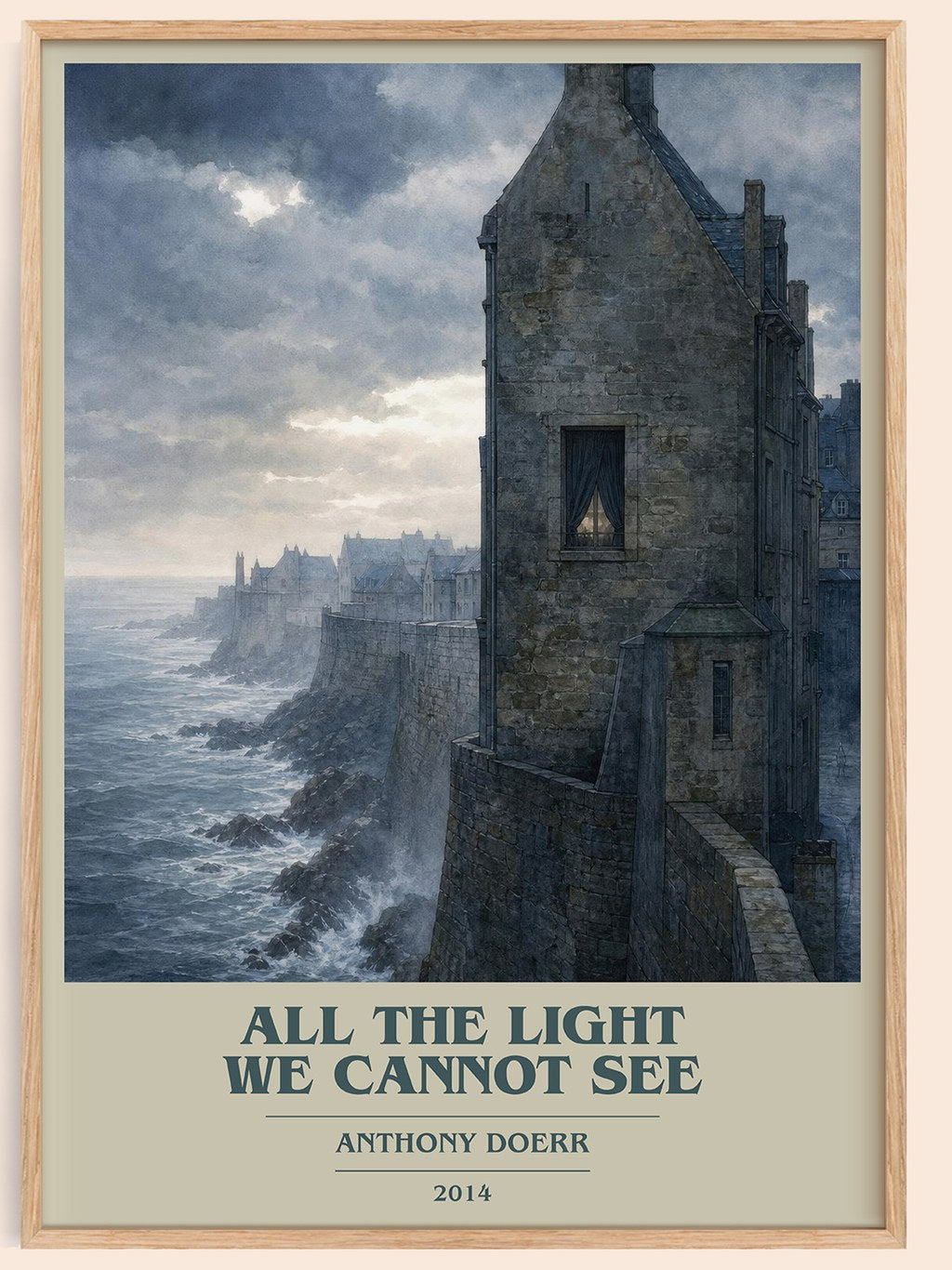 All the Light We Cannot See book cover book poster by Anthony Doerr – framed literary art print