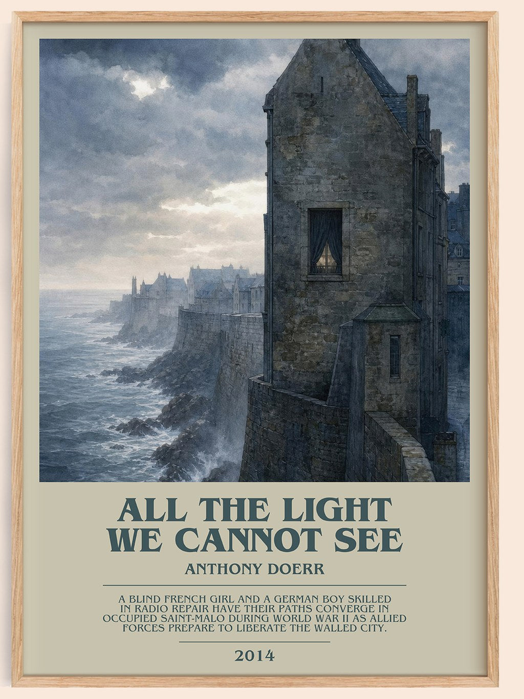 All the Light We Cannot See bookish book poster by Anthony Doerr – framed literary art print
