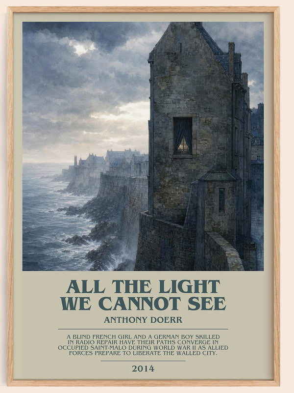 All the Light We Cannot See bookish book poster by Anthony Doerr – framed literary art print
