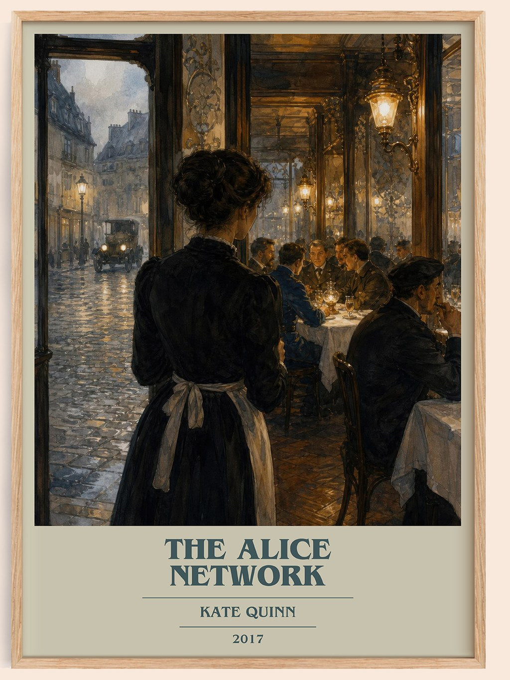 The Alice Network book cover book poster by Kate Quinn – framed literary art print