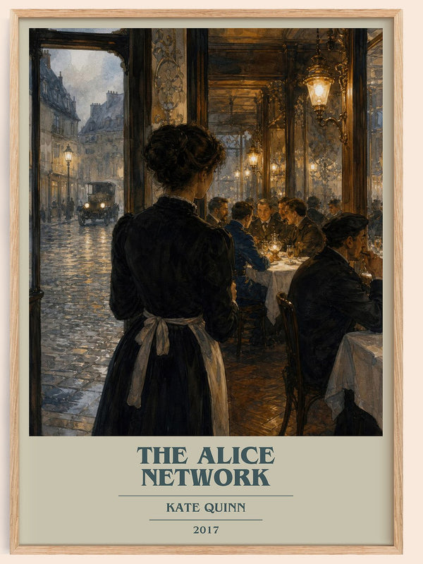 The Alice Network book cover book poster by Kate Quinn – framed literary art print
