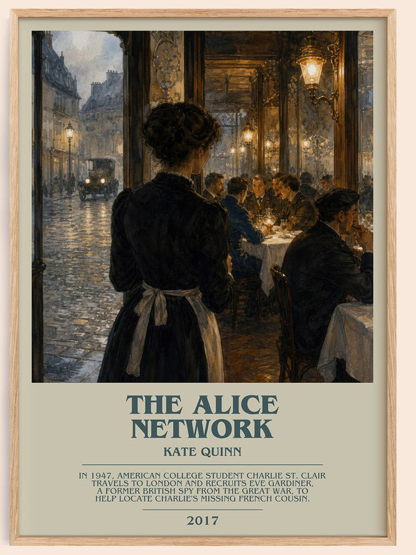 The Alice Network bookish book poster by Kate Quinn – framed literary art print