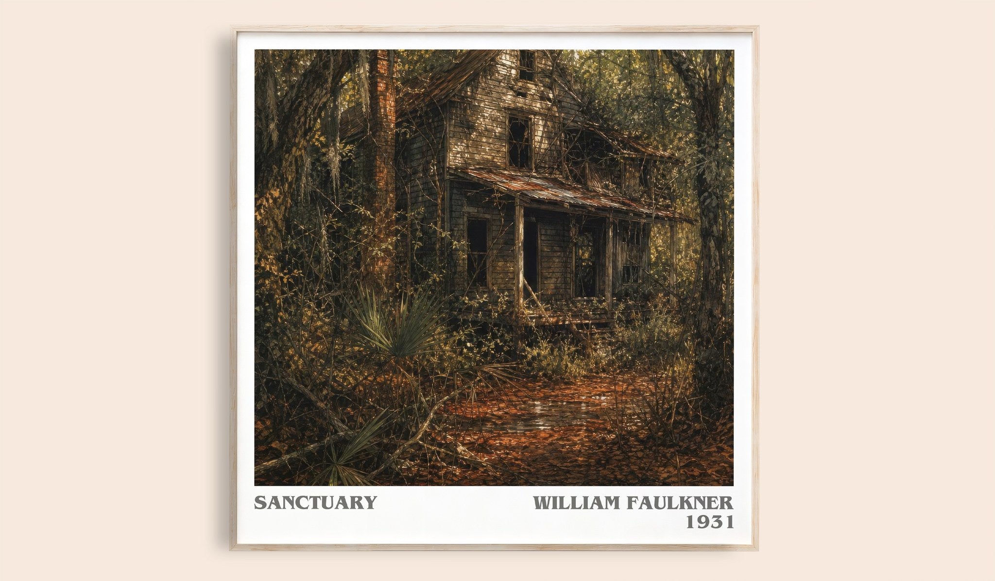 Sanctuary Literary Art Print by William Faulkner