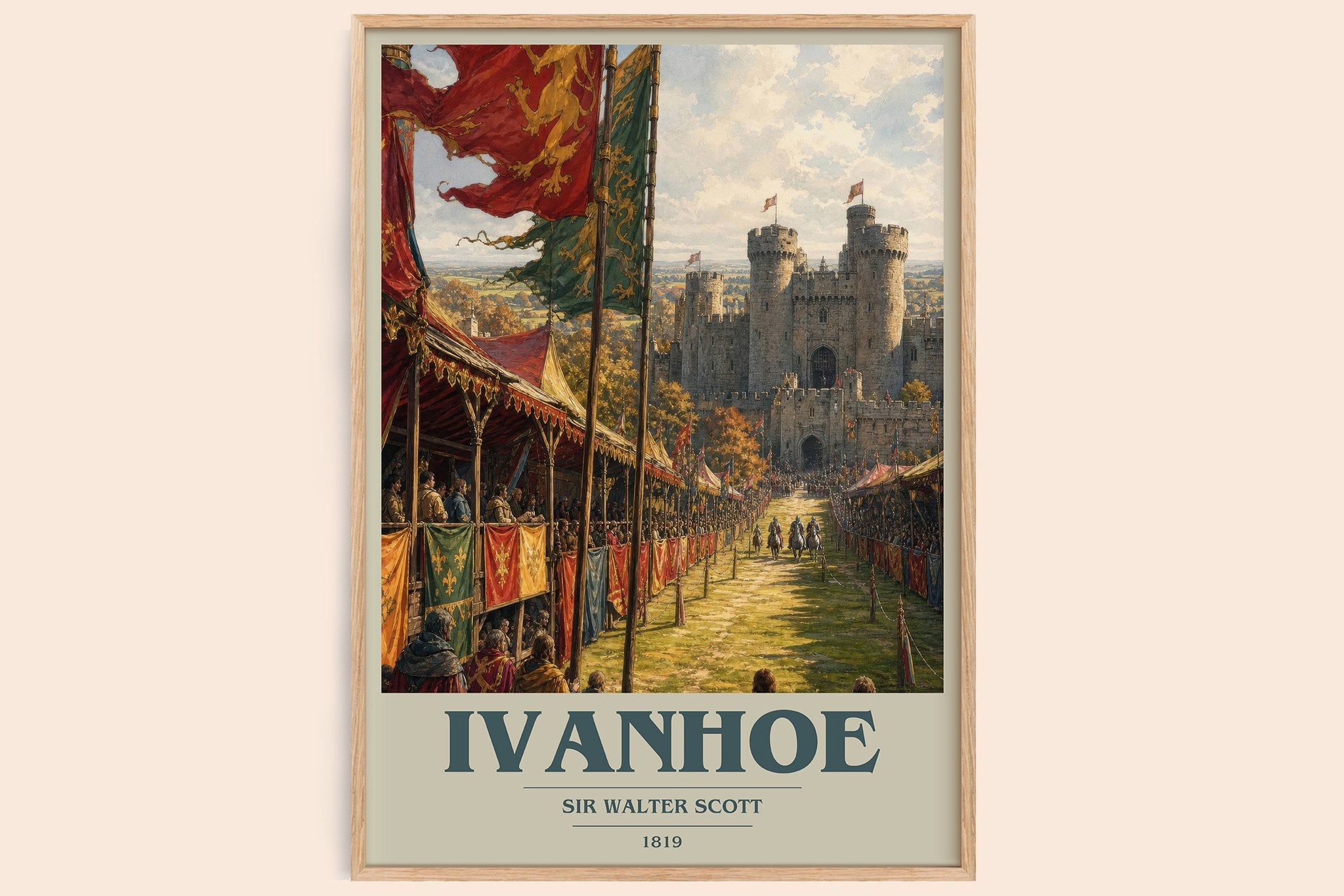 Ivanhoe Book Cover Poster by Sir Walter Scott