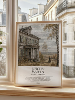 Uncle Vanya bookish poster colour and style options – Anton Chekhov book art