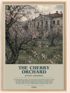 The Cherry Orchard bookish book poster by Anton Chekhov – framed literary art print