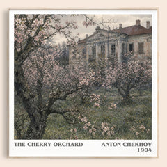 The Cherry Orchard literary book poster by Anton Chekhov – framed literary art print