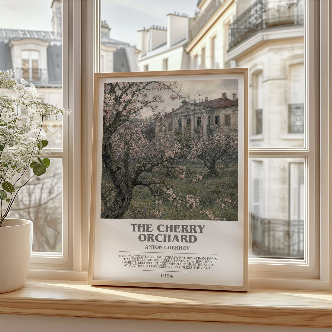 The Cherry Orchard bookish poster colour and style options – Anton Chekhov book art