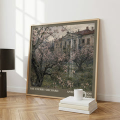 The Cherry Orchard literary print framed by window – literary home decor