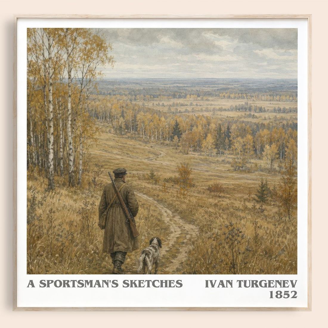 A Sportsman's Sketches literary book poster by Ivan Turgenev – framed literary art print
