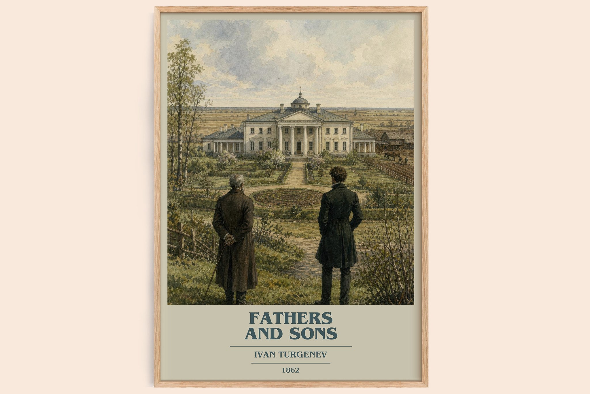 Fathers and Sons Book Cover Poster by Ivan Turgenev
