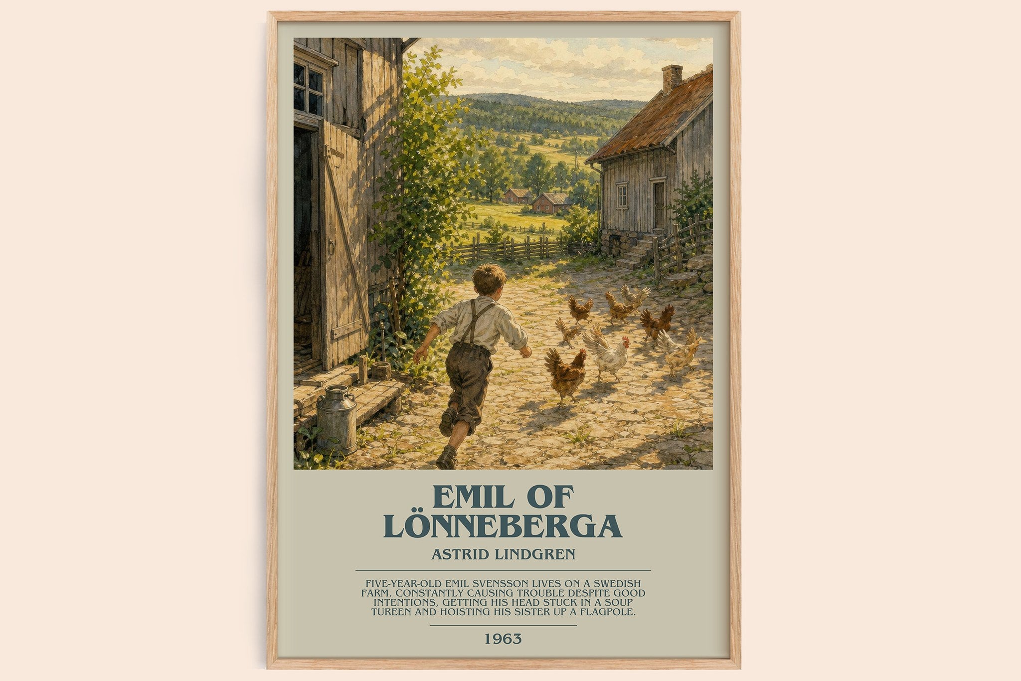 Emil of Lönneberga Bookish Wall Art by Astrid Lindgren