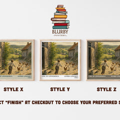 Emil of Lönneberga literary print in frame leaning in hallway – childrens wall art