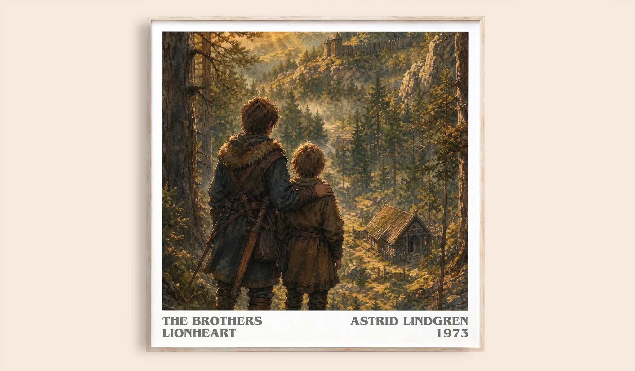 The Brothers Lionheart Literary Art Print by Astrid Lindgren