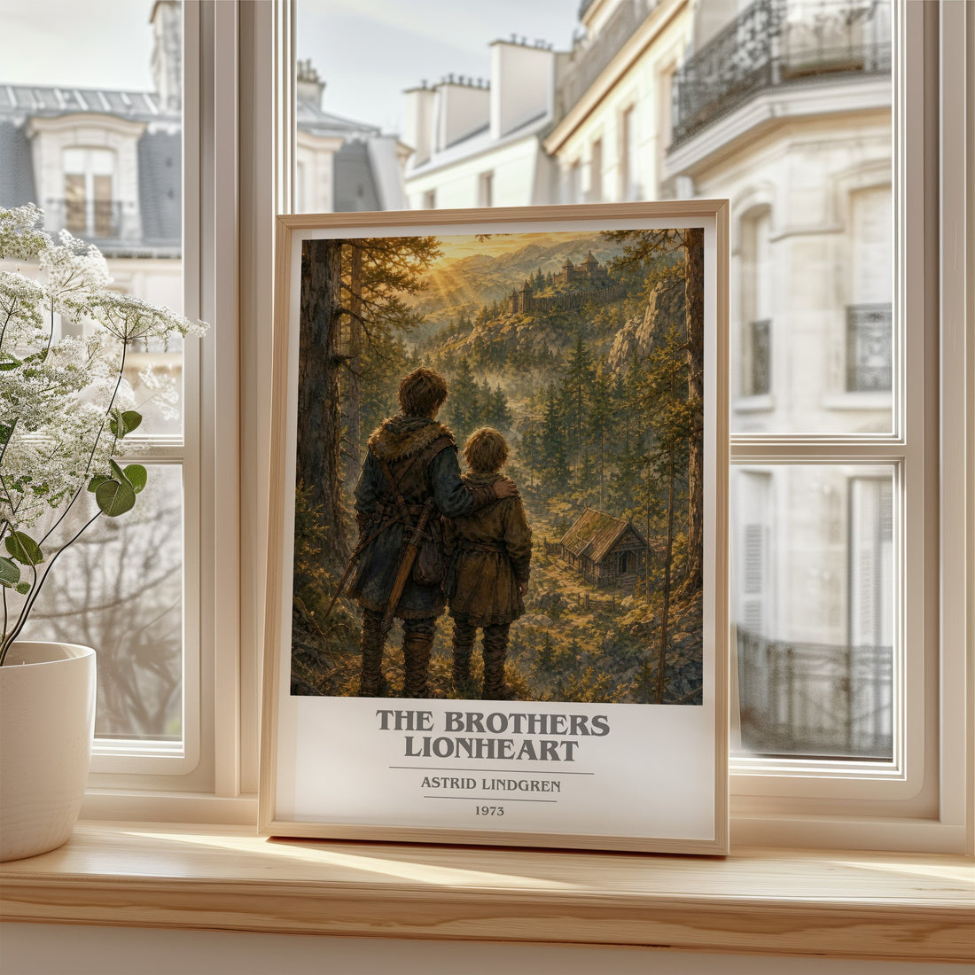 The Brothers Lionheart book cover poster colour and style options – Astrid Lindgren book art