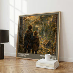 The Brothers Lionheart literary print framed by window – literary home decor