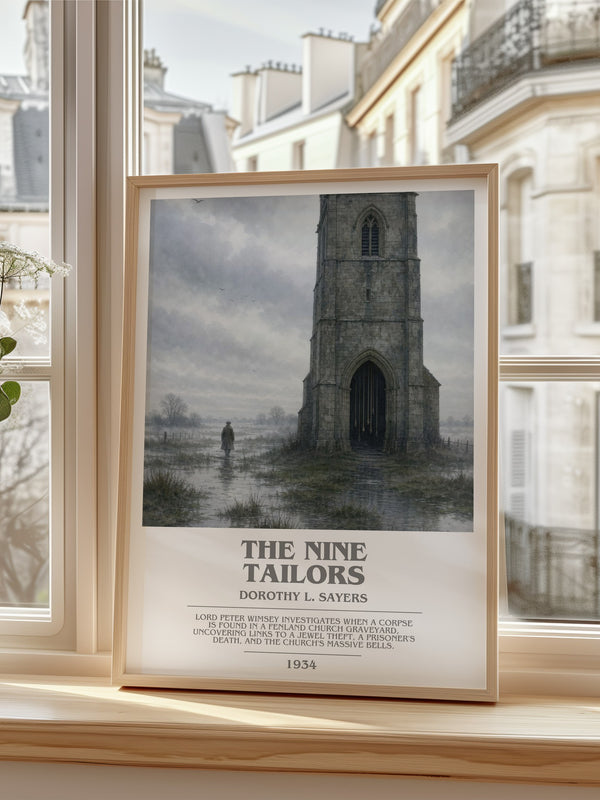 The Nine Tailors bookish poster colour and style options – Dorothy L. Sayers book art