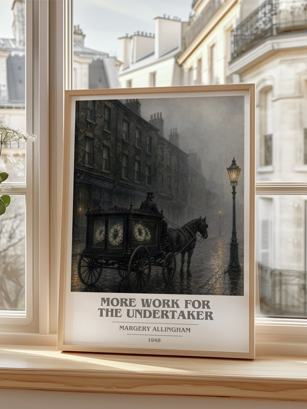 More Work for the Undertaker book cover poster colour and style options – Margery Allingham book art