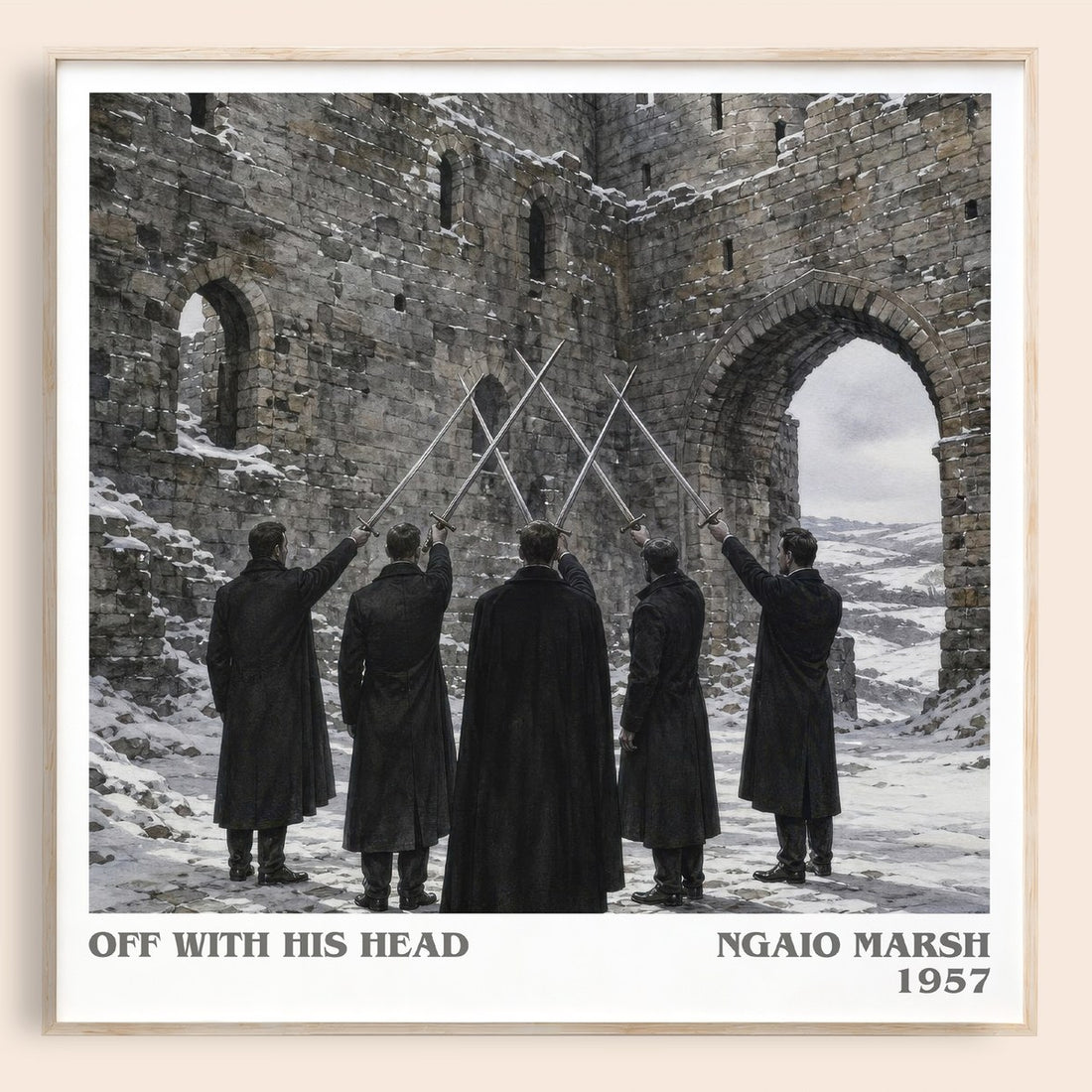 Off With His Head literary book poster by Ngaio Marsh – framed literary art print