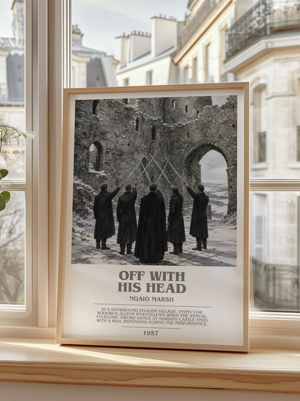 Off With His Head bookish poster colour and style options – Ngaio Marsh book art