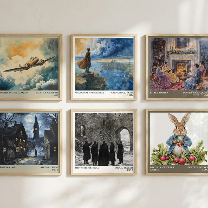 Off With His Head literary art print colour and style options – Ngaio Marsh book art