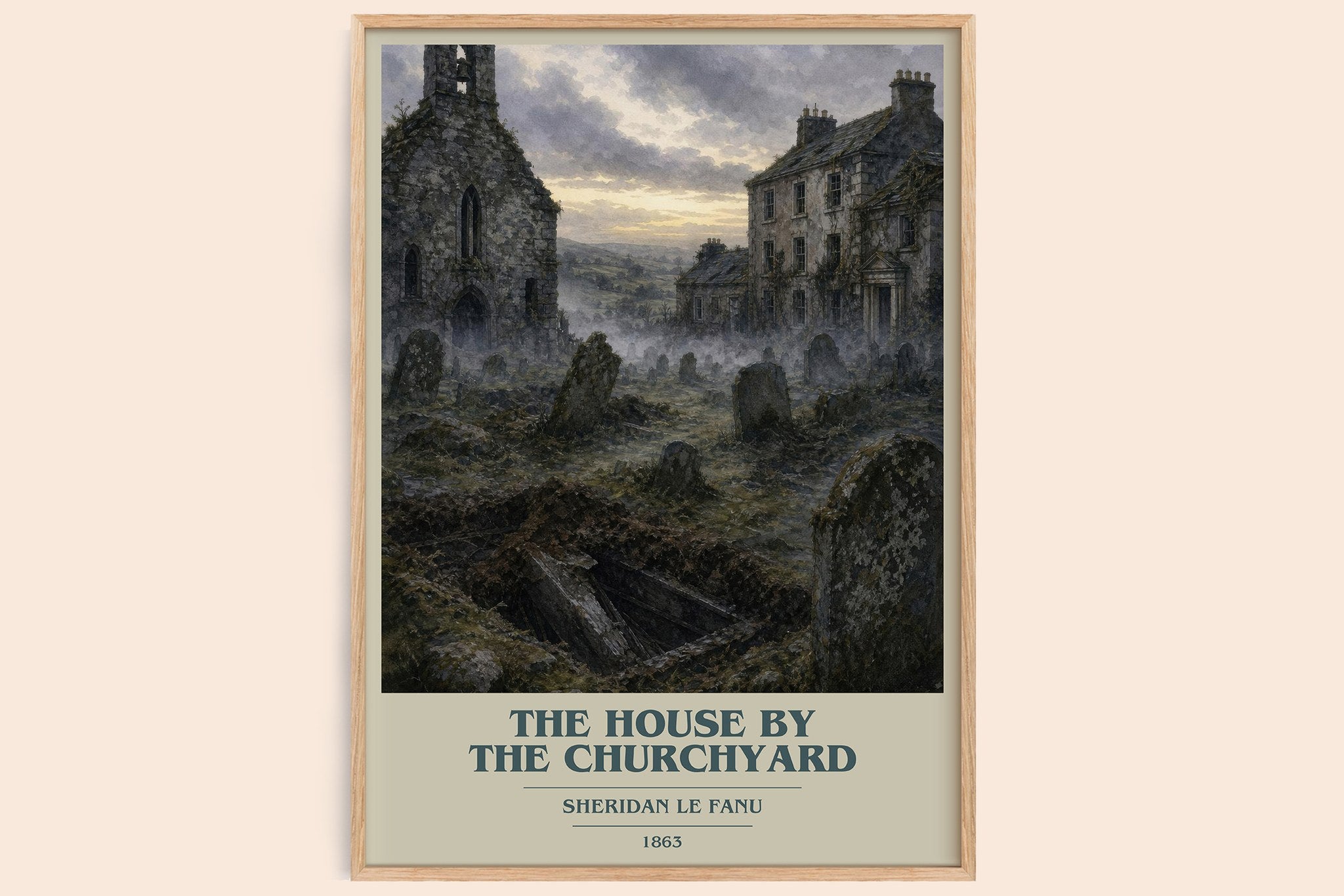The House by the Churchyard Book Cover Poster by Sheridan Le Fanu