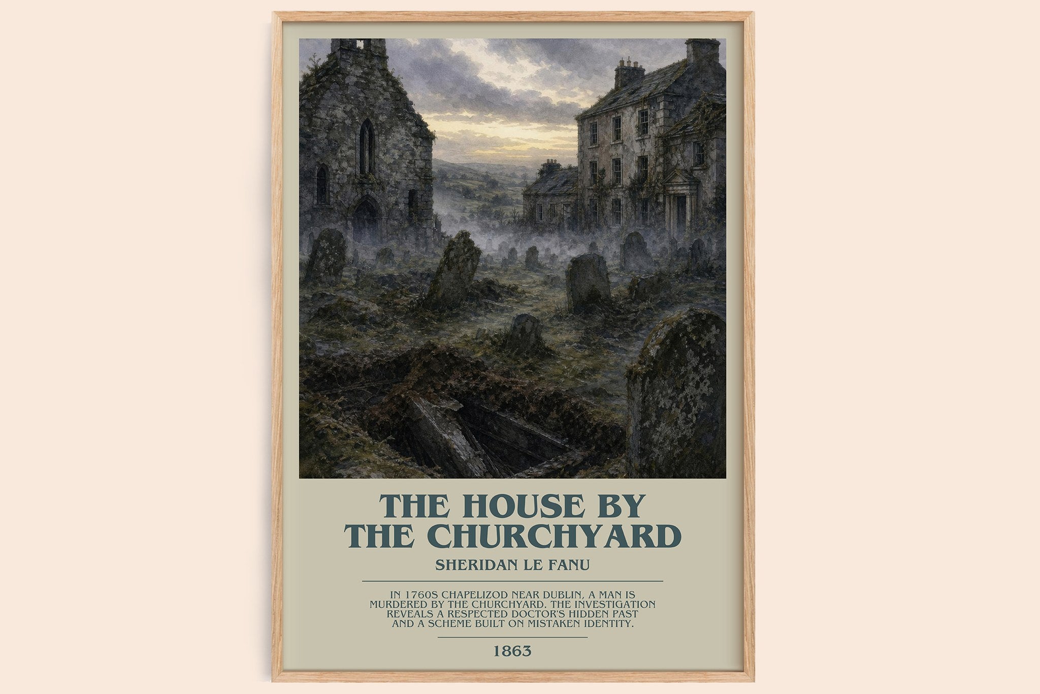 The House by the Churchyard Bookish Wall Art by Sheridan Le Fanu