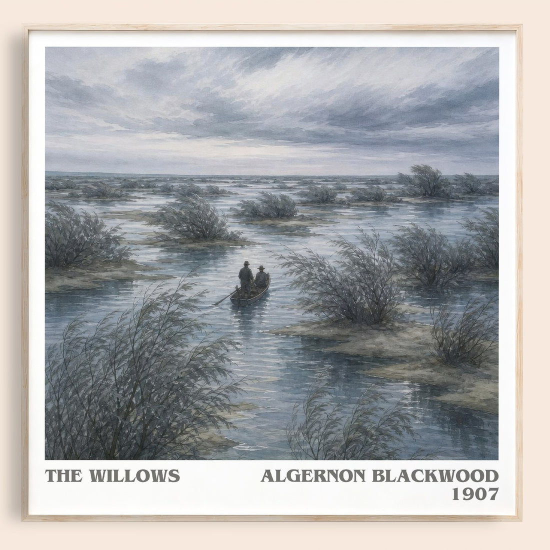 The Willows literary book poster by Algernon Blackwood – framed literary art print