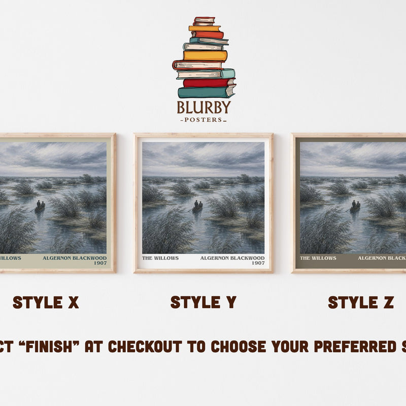 The Willows literary print in frame leaning in hallway – horror wall art