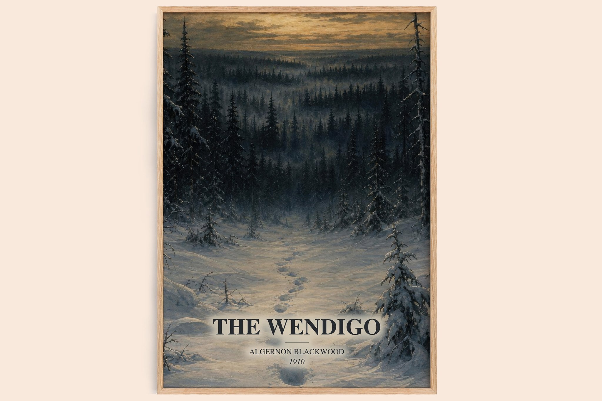 The Wendigo Book Watercolour Illustration by Algernon Blackwood