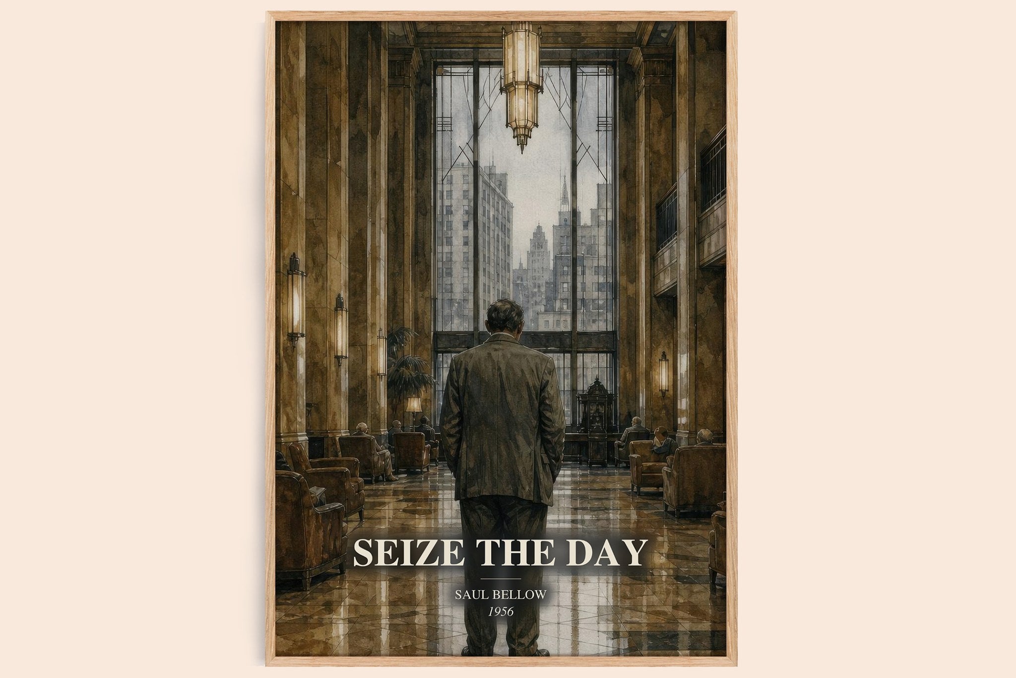 Seize the Day Book Watercolour Illustration by Saul Bellow