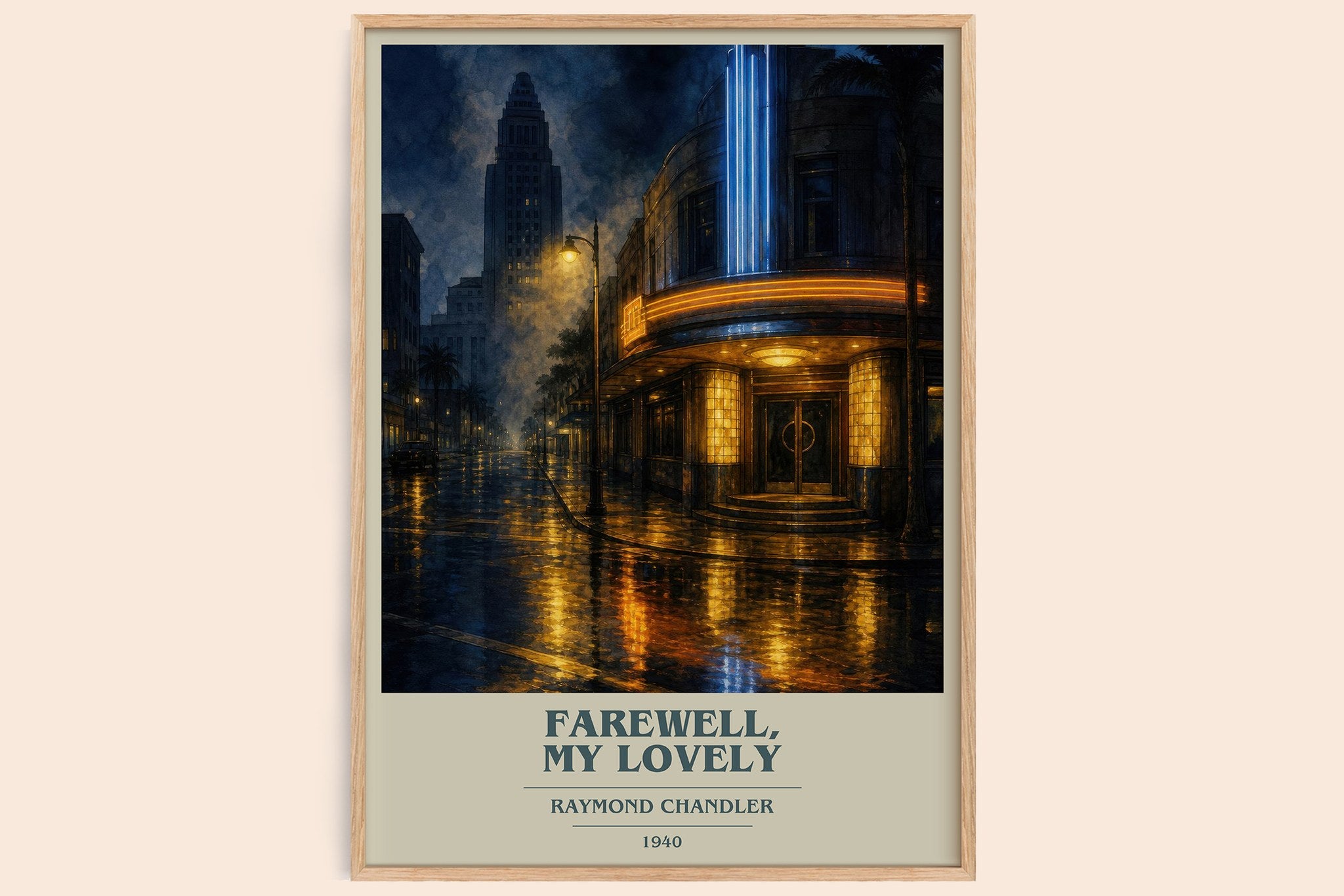 Farewell, My Lovely Book Cover Poster by Raymond Chandler