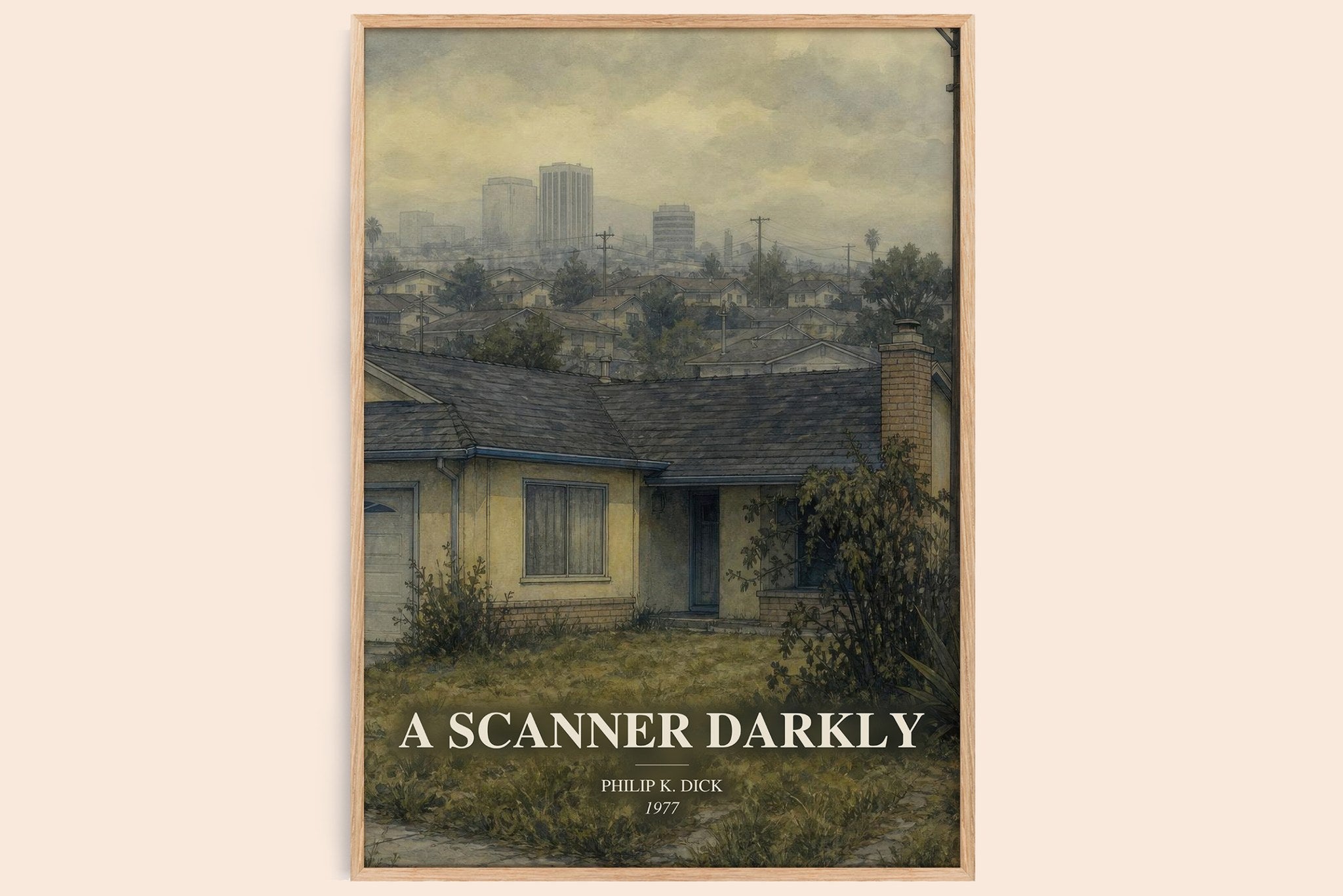 A Scanner Darkly Book Watercolour Illustration by Philip K. Dick