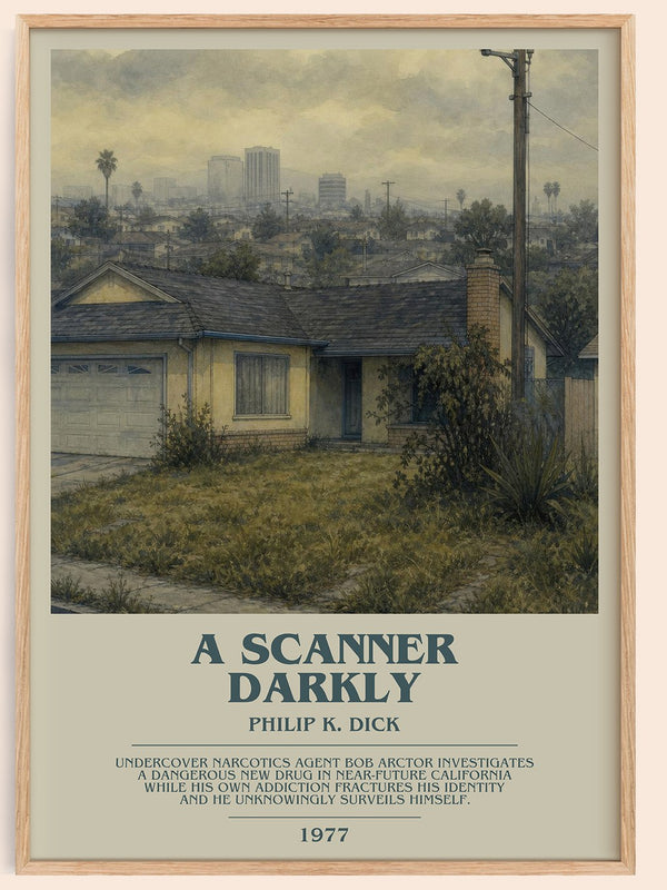 A Scanner Darkly bookish book poster by Philip K. Dick – framed literary art print