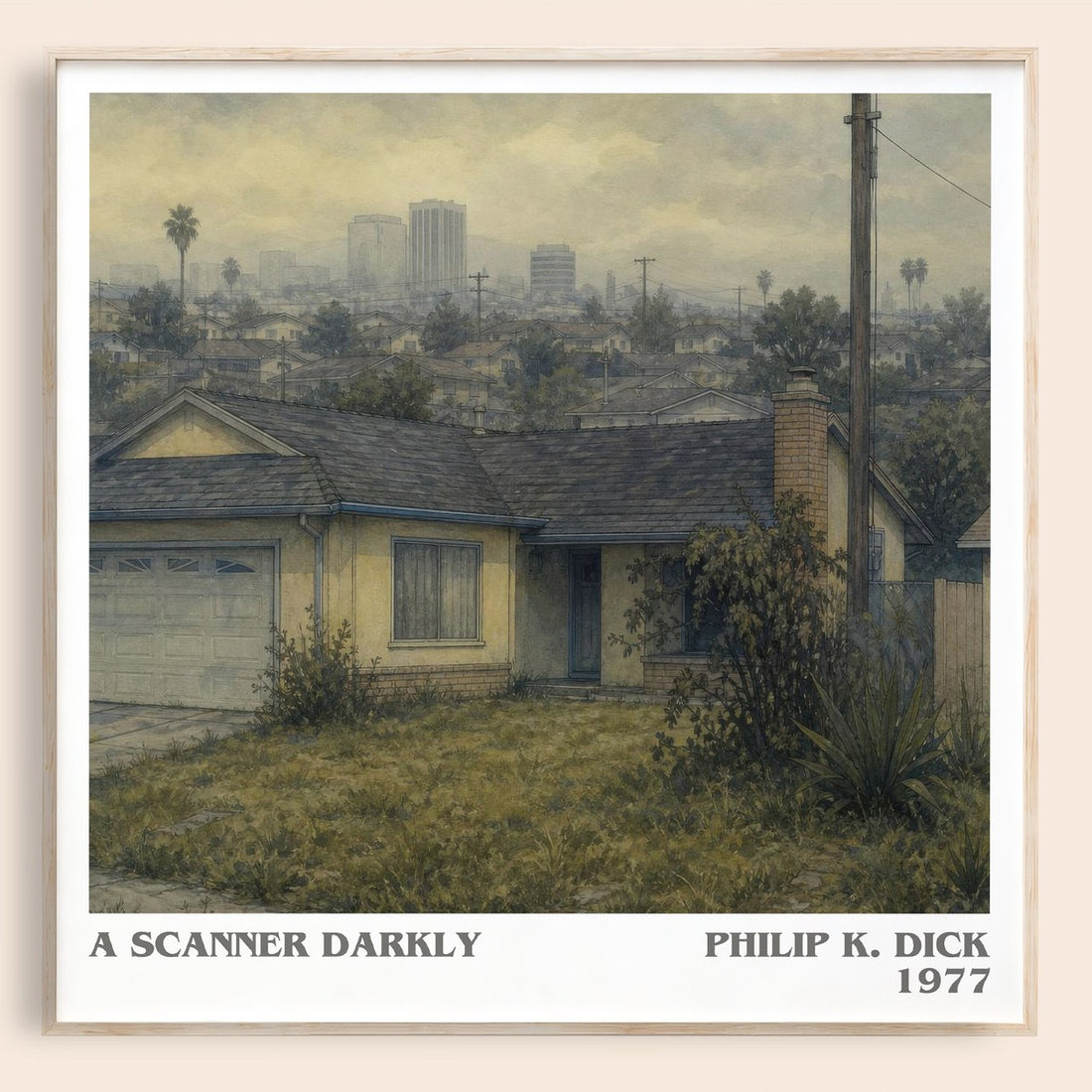A Scanner Darkly literary book poster by Philip K. Dick – framed literary art print