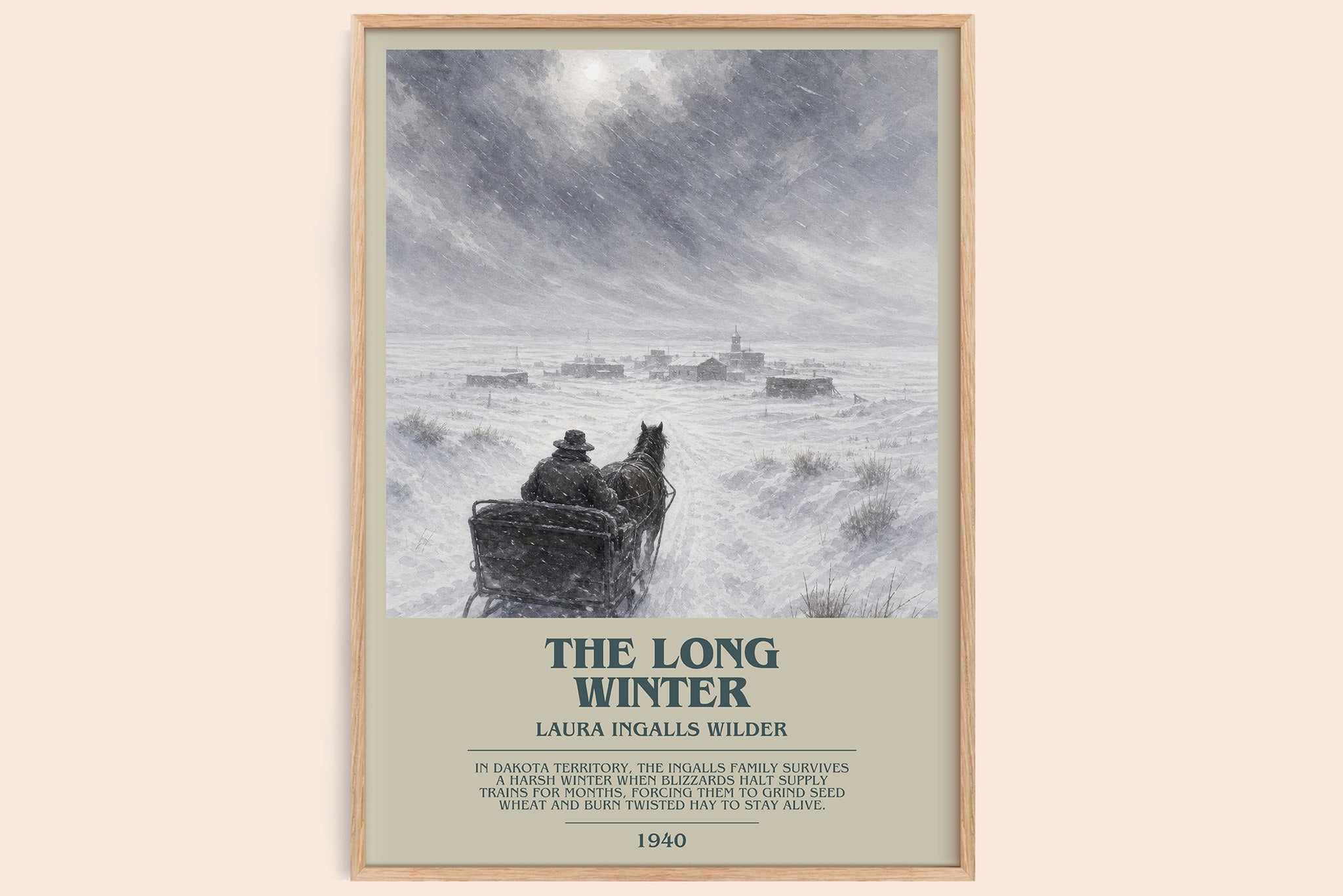 The Long Winter Bookish Wall Art by Laura Ingalls Wilder