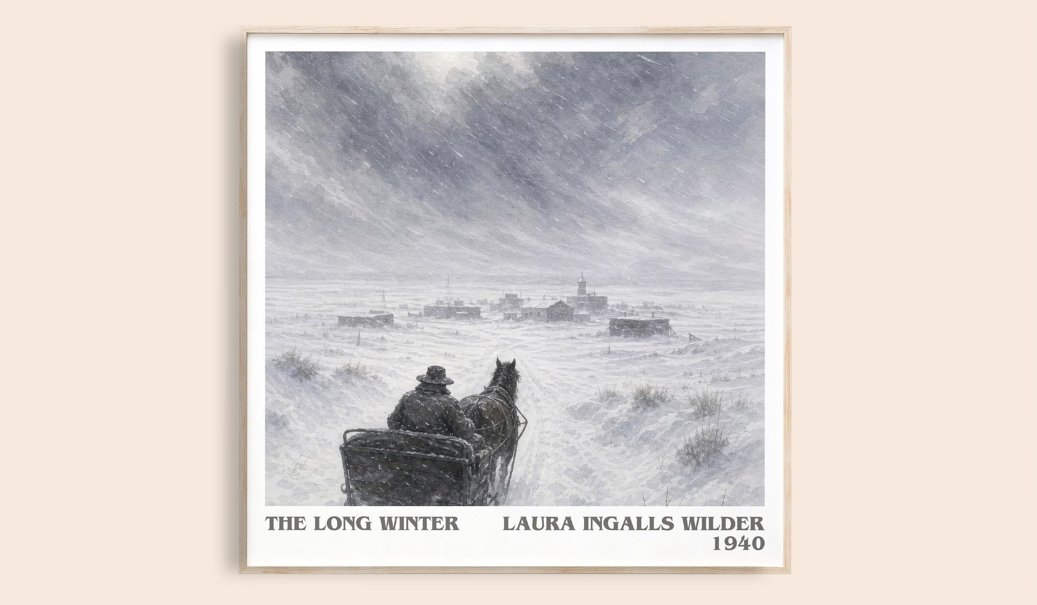 The Long Winter Literary Art Print by Laura Ingalls Wilder