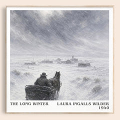 The Long Winter literary book poster by Laura Ingalls Wilder – framed literary art print