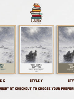 The Long Winter book cover print in frame leaning in hallway – childrens wall art