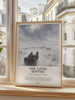 The Long Winter bookish poster colour and style options – Laura Ingalls Wilder book art
