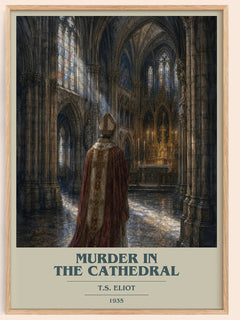 Murder in the Cathedral book cover book poster by T.S. Eliot – framed literary art print